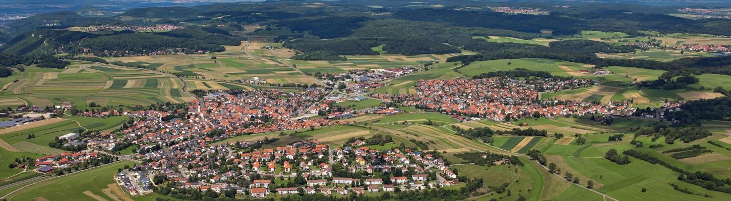 Luftbild Engstingen Luftbild Engstingen Vogelperspektive mit Wolken am Himmel