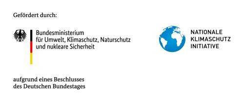 Logo des Bundesministeriums für Wirtschaft und Klimaschutz und der nationalen Klimaschutz Initiative Logo des Bundesministeriums für Wirtschaft und Klimaschutz, sowie Logo der nationalen Klimaschutz Initiative